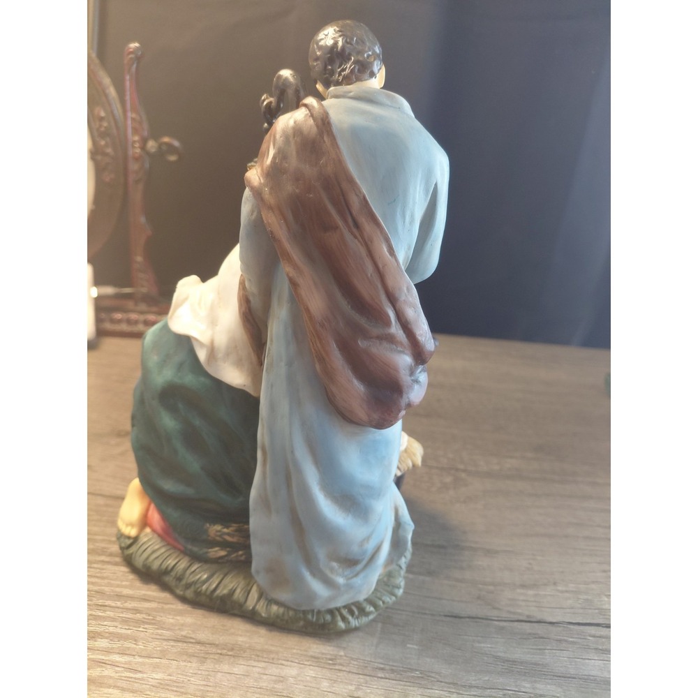 Ceramic Nativity Scene Mary Joseph Baby Jesus Figurine Christmas 9 Inch - Picture 5 of 6